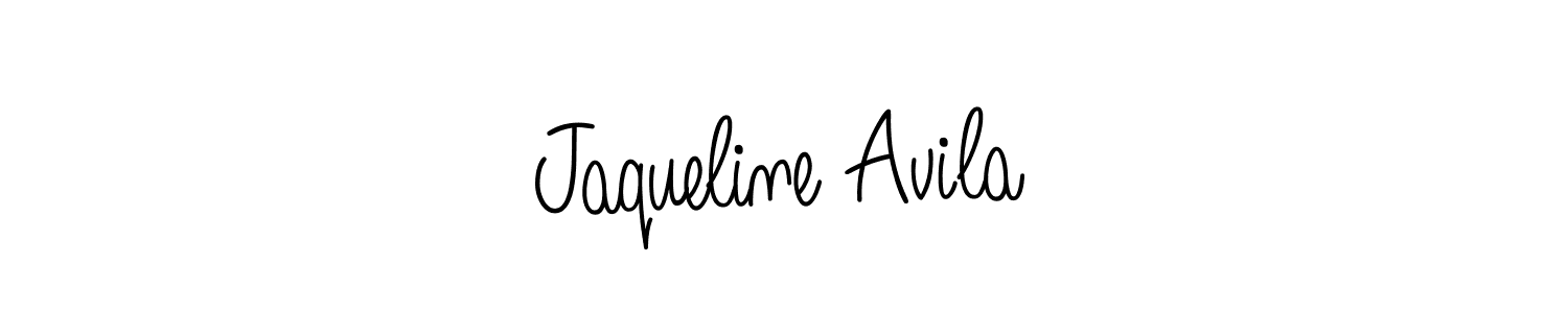Design your own signature with our free online signature maker. With this signature software, you can create a handwritten (Angelique-Rose-font-FFP) signature for name Jaqueline Avila. Jaqueline Avila signature style 5 images and pictures png