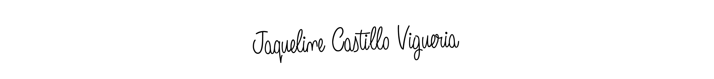 Make a short Jaqueline Castillo Vigueria signature style. Manage your documents anywhere anytime using Angelique-Rose-font-FFP. Create and add eSignatures, submit forms, share and send files easily. Jaqueline Castillo Vigueria signature style 5 images and pictures png