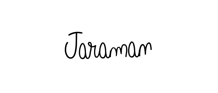 Make a beautiful signature design for name Jaraman. With this signature (Angelique-Rose-font-FFP) style, you can create a handwritten signature for free. Jaraman signature style 5 images and pictures png