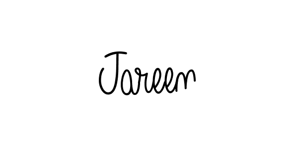 Create a beautiful signature design for name Jareen. With this signature (Angelique-Rose-font-FFP) fonts, you can make a handwritten signature for free. Jareen signature style 5 images and pictures png
