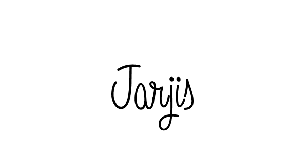 Use a signature maker to create a handwritten signature online. With this signature software, you can design (Angelique-Rose-font-FFP) your own signature for name Jarjis. Jarjis signature style 5 images and pictures png