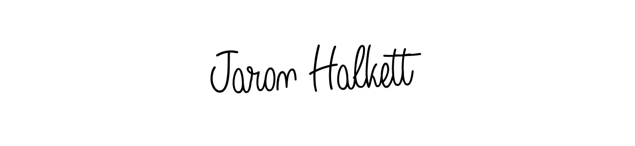 You should practise on your own different ways (Angelique-Rose-font-FFP) to write your name (Jaron Halkett) in signature. don't let someone else do it for you. Jaron Halkett signature style 5 images and pictures png