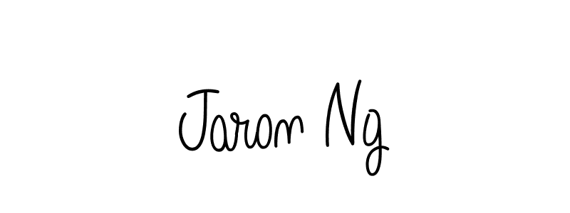 The best way (Angelique-Rose-font-FFP) to make a short signature is to pick only two or three words in your name. The name Jaron Ng include a total of six letters. For converting this name. Jaron Ng signature style 5 images and pictures png