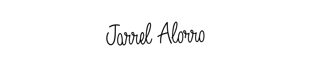 Jarrel Alorro stylish signature style. Best Handwritten Sign (Angelique-Rose-font-FFP) for my name. Handwritten Signature Collection Ideas for my name Jarrel Alorro. Jarrel Alorro signature style 5 images and pictures png