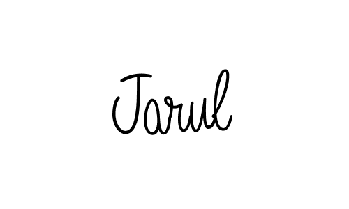 Jarul stylish signature style. Best Handwritten Sign (Angelique-Rose-font-FFP) for my name. Handwritten Signature Collection Ideas for my name Jarul. Jarul signature style 5 images and pictures png
