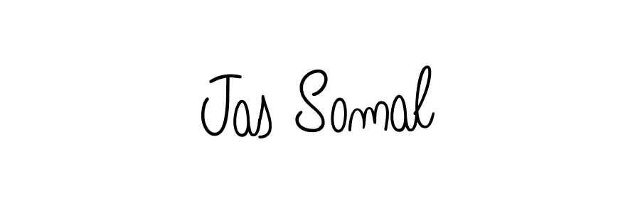 Jas Somal stylish signature style. Best Handwritten Sign (Angelique-Rose-font-FFP) for my name. Handwritten Signature Collection Ideas for my name Jas Somal. Jas Somal signature style 5 images and pictures png