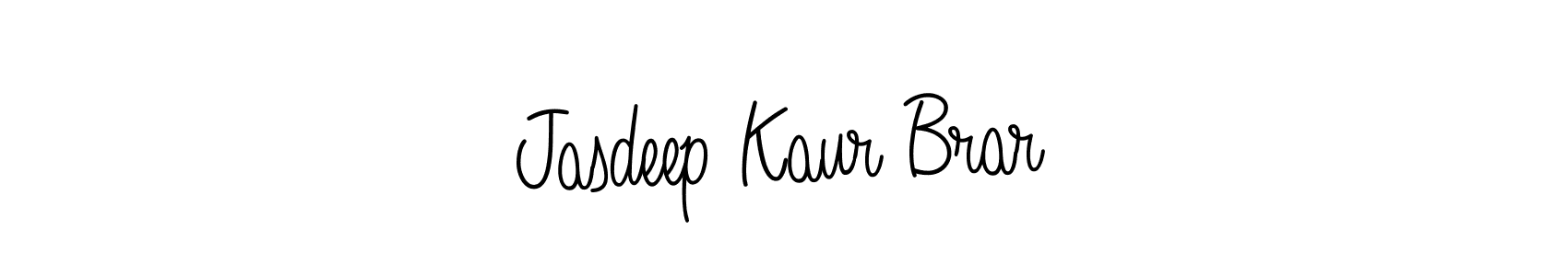 Design your own signature with our free online signature maker. With this signature software, you can create a handwritten (Angelique-Rose-font-FFP) signature for name Jasdeep Kaur Brar. Jasdeep Kaur Brar signature style 5 images and pictures png