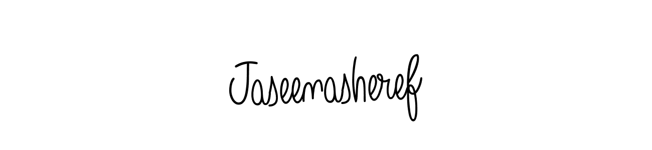 Use a signature maker to create a handwritten signature online. With this signature software, you can design (Angelique-Rose-font-FFP) your own signature for name Jaseenasheref. Jaseenasheref signature style 5 images and pictures png
