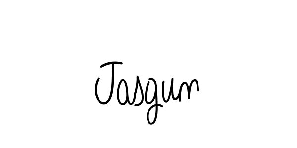 How to make Jasgun name signature. Use Angelique-Rose-font-FFP style for creating short signs online. This is the latest handwritten sign. Jasgun signature style 5 images and pictures png