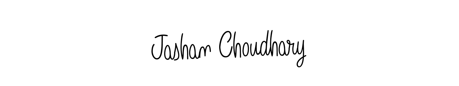 How to make Jashan Choudhary name signature. Use Angelique-Rose-font-FFP style for creating short signs online. This is the latest handwritten sign. Jashan Choudhary signature style 5 images and pictures png