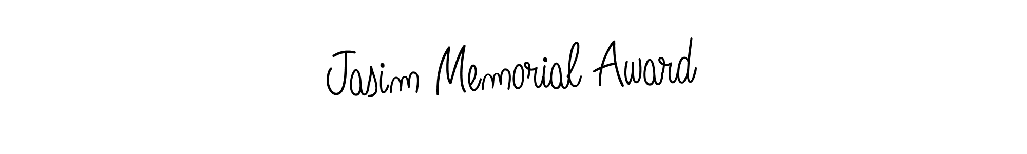 Make a beautiful signature design for name Jasim Memorial Award. With this signature (Angelique-Rose-font-FFP) style, you can create a handwritten signature for free. Jasim Memorial Award signature style 5 images and pictures png