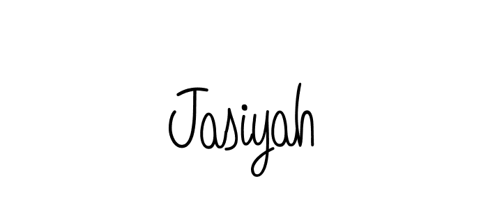 Make a beautiful signature design for name Jasiyah. With this signature (Angelique-Rose-font-FFP) style, you can create a handwritten signature for free. Jasiyah signature style 5 images and pictures png