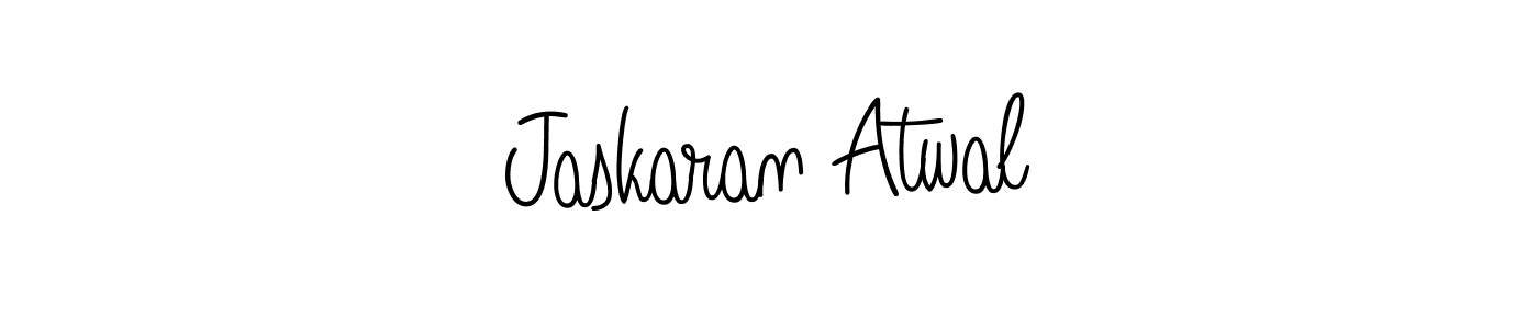 The best way (Angelique-Rose-font-FFP) to make a short signature is to pick only two or three words in your name. The name Jaskaran Atwal include a total of six letters. For converting this name. Jaskaran Atwal signature style 5 images and pictures png