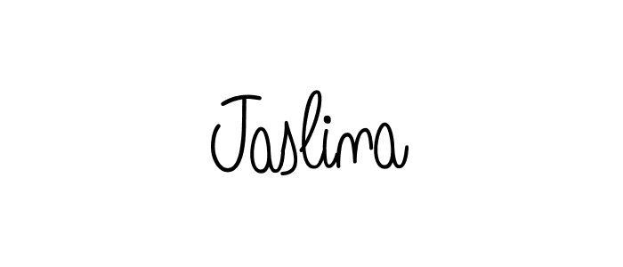 How to make Jaslina name signature. Use Angelique-Rose-font-FFP style for creating short signs online. This is the latest handwritten sign. Jaslina signature style 5 images and pictures png