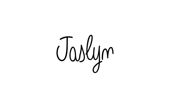 Create a beautiful signature design for name Jaslyn. With this signature (Angelique-Rose-font-FFP) fonts, you can make a handwritten signature for free. Jaslyn signature style 5 images and pictures png