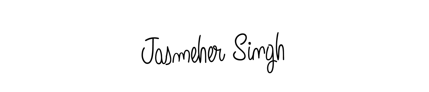The best way (Angelique-Rose-font-FFP) to make a short signature is to pick only two or three words in your name. The name Jasmeher Singh include a total of six letters. For converting this name. Jasmeher Singh signature style 5 images and pictures png