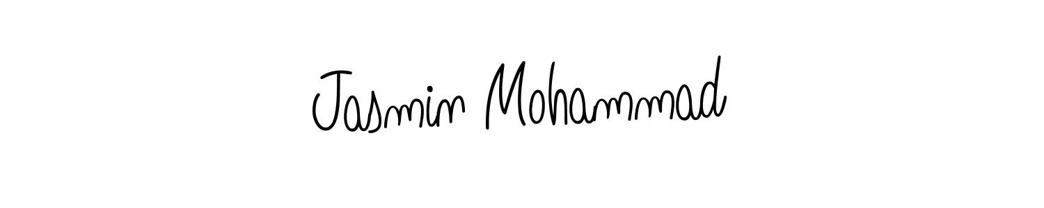 How to make Jasmin Mohammad name signature. Use Angelique-Rose-font-FFP style for creating short signs online. This is the latest handwritten sign. Jasmin Mohammad signature style 5 images and pictures png