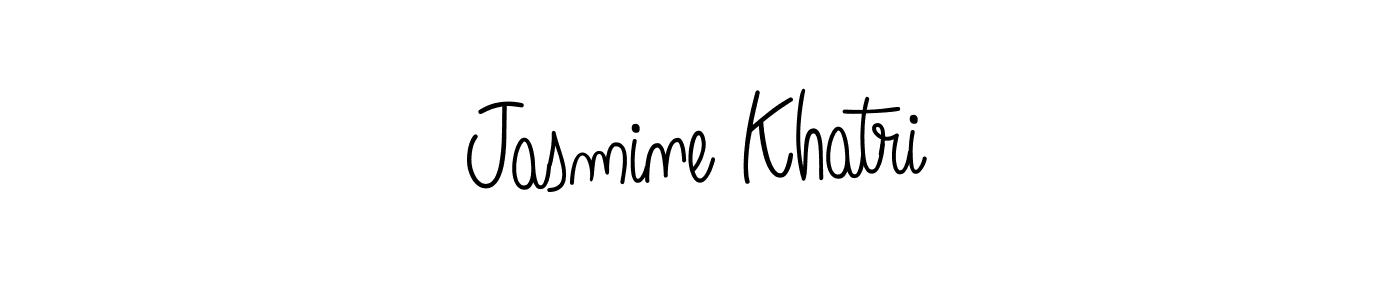 Design your own signature with our free online signature maker. With this signature software, you can create a handwritten (Angelique-Rose-font-FFP) signature for name Jasmine Khatri. Jasmine Khatri signature style 5 images and pictures png