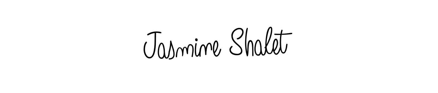 How to make Jasmine Shalet name signature. Use Angelique-Rose-font-FFP style for creating short signs online. This is the latest handwritten sign. Jasmine Shalet signature style 5 images and pictures png