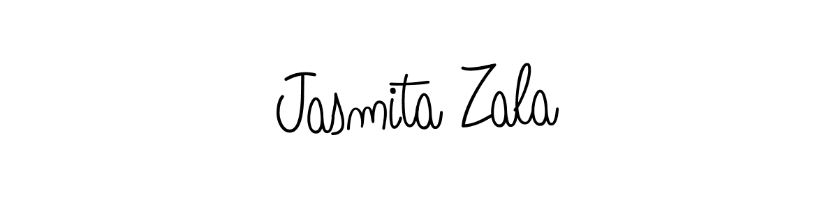 The best way (Angelique-Rose-font-FFP) to make a short signature is to pick only two or three words in your name. The name Jasmita Zala include a total of six letters. For converting this name. Jasmita Zala signature style 5 images and pictures png