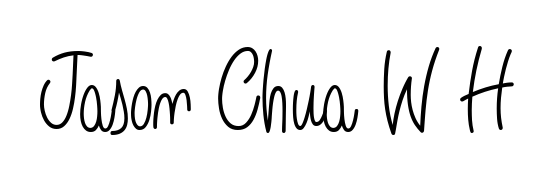 A classic penmanship look for Jason Chua W H. The Angelique-Rose-font-FFP font brings timeless elegance and confidence to every signed document. Jason Chua W H signature style 5 images and pictures png