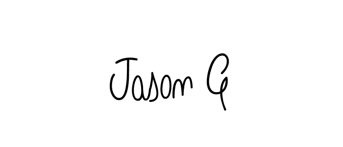 Design your own signature with our free online signature maker. With this signature software, you can create a handwritten (Angelique-Rose-font-FFP) signature for name Jason G. Jason G signature style 5 images and pictures png