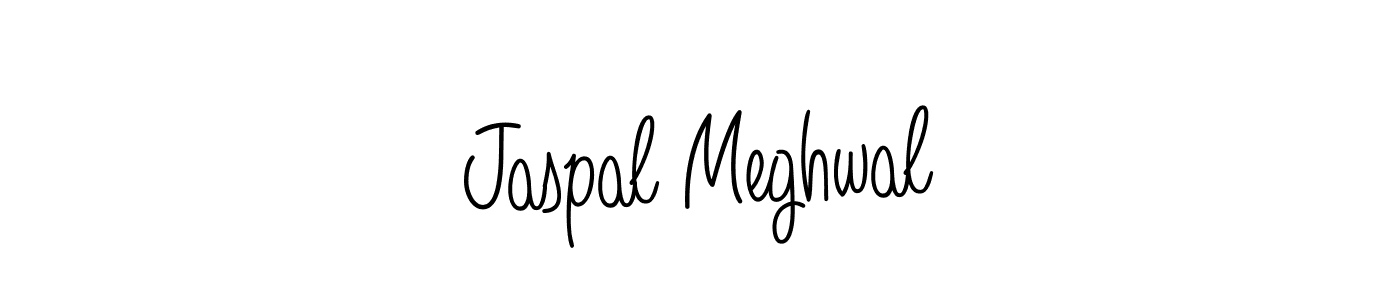 The best way (Angelique-Rose-font-FFP) to make a short signature is to pick only two or three words in your name. The name Jaspal Meghwal include a total of six letters. For converting this name. Jaspal Meghwal signature style 5 images and pictures png