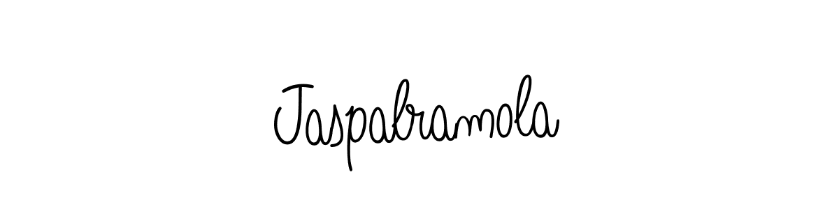 You should practise on your own different ways (Angelique-Rose-font-FFP) to write your name (Jaspalramola) in signature. don't let someone else do it for you. Jaspalramola signature style 5 images and pictures png