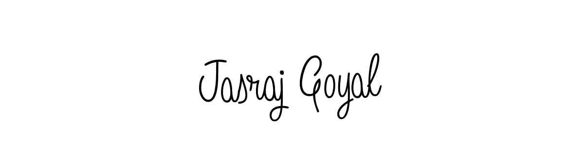 The best way (Angelique-Rose-font-FFP) to make a short signature is to pick only two or three words in your name. The name Jasraj Goyal include a total of six letters. For converting this name. Jasraj Goyal signature style 5 images and pictures png