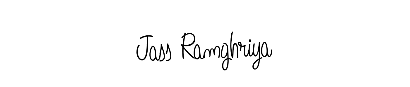 How to make Jass Ramghriya signature? Angelique-Rose-font-FFP is a professional autograph style. Create handwritten signature for Jass Ramghriya name. Jass Ramghriya signature style 5 images and pictures png