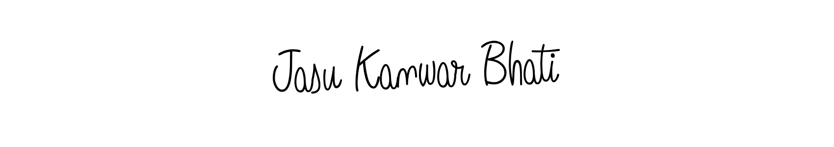 The best way (Angelique-Rose-font-FFP) to make a short signature is to pick only two or three words in your name. The name Jasu Kanwar Bhati include a total of six letters. For converting this name. Jasu Kanwar Bhati signature style 5 images and pictures png