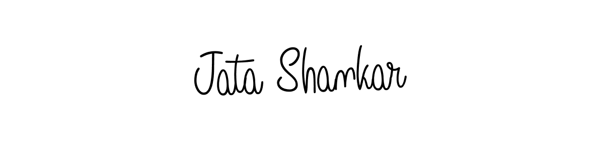 You should practise on your own different ways (Angelique-Rose-font-FFP) to write your name (Jata Shankar) in signature. don't let someone else do it for you. Jata Shankar signature style 5 images and pictures png