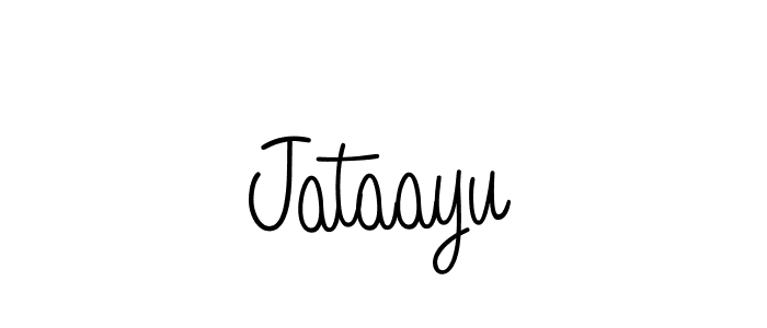 if you are searching for the best signature style for your name Jataayu. so please give up your signature search. here we have designed multiple signature styles  using Angelique-Rose-font-FFP. Jataayu signature style 5 images and pictures png