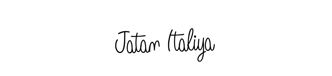 How to make Jatan Italiya signature? Angelique-Rose-font-FFP is a professional autograph style. Create handwritten signature for Jatan Italiya name. Jatan Italiya signature style 5 images and pictures png