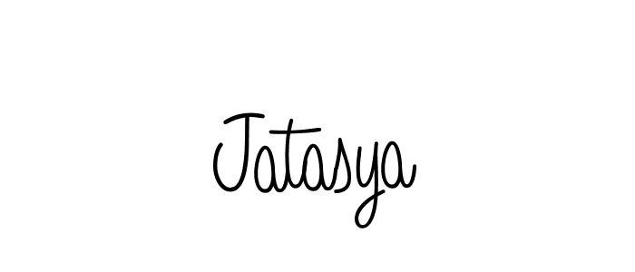 Make a beautiful signature design for name Jatasya. With this signature (Angelique-Rose-font-FFP) style, you can create a handwritten signature for free. Jatasya signature style 5 images and pictures png