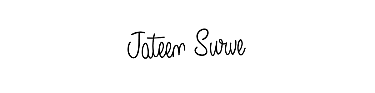 How to Draw Jateen Surve signature style? Angelique-Rose-font-FFP is a latest design signature styles for name Jateen Surve. Jateen Surve signature style 5 images and pictures png