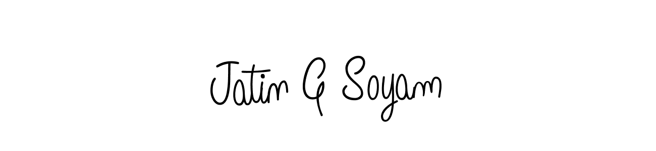 The best way (Angelique-Rose-font-FFP) to make a short signature is to pick only two or three words in your name. The name Jatin G Soyam include a total of six letters. For converting this name. Jatin G Soyam signature style 5 images and pictures png