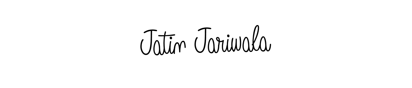 The best way (Angelique-Rose-font-FFP) to make a short signature is to pick only two or three words in your name. The name Jatin Jariwala include a total of six letters. For converting this name. Jatin Jariwala signature style 5 images and pictures png