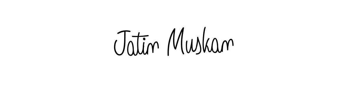 Jatin Muskan stylish signature style. Best Handwritten Sign (Angelique-Rose-font-FFP) for my name. Handwritten Signature Collection Ideas for my name Jatin Muskan. Jatin Muskan signature style 5 images and pictures png