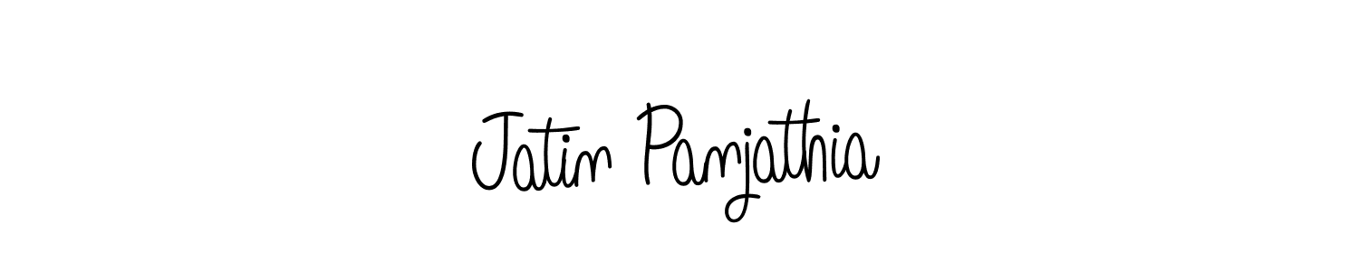 Create a beautiful signature design for name Jatin Panjathia. With this signature (Angelique-Rose-font-FFP) fonts, you can make a handwritten signature for free. Jatin Panjathia signature style 5 images and pictures png