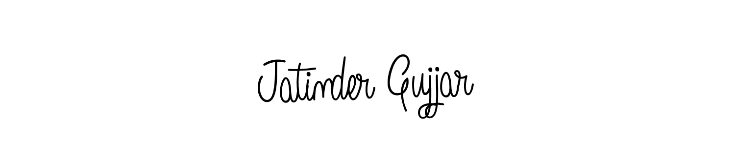 Make a beautiful signature design for name Jatinder Gujjar. With this signature (Angelique-Rose-font-FFP) style, you can create a handwritten signature for free. Jatinder Gujjar signature style 5 images and pictures png