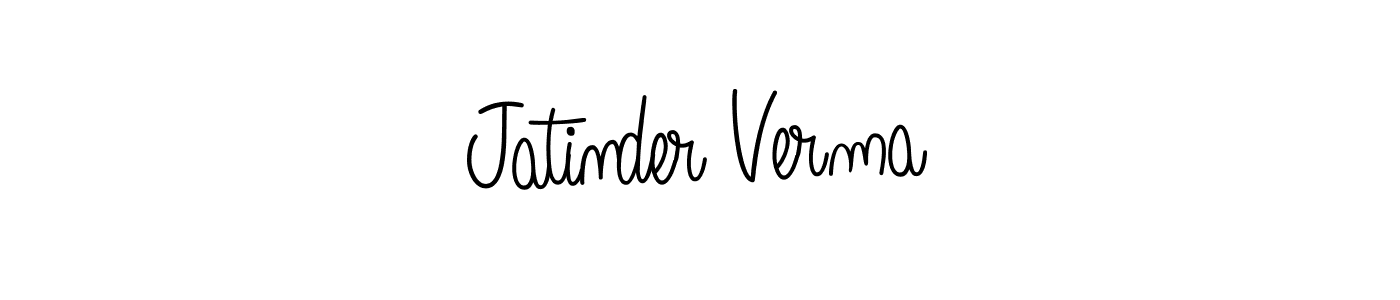 Make a beautiful signature design for name Jatinder Verma. With this signature (Angelique-Rose-font-FFP) style, you can create a handwritten signature for free. Jatinder Verma signature style 5 images and pictures png