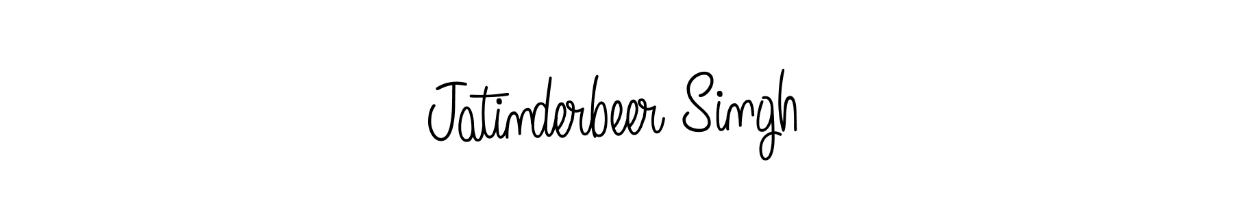 How to make Jatinderbeer Singh name signature. Use Angelique-Rose-font-FFP style for creating short signs online. This is the latest handwritten sign. Jatinderbeer Singh signature style 5 images and pictures png