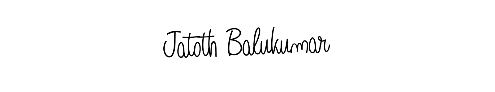 Make a beautiful signature design for name Jatoth Balukumar. With this signature (Angelique-Rose-font-FFP) style, you can create a handwritten signature for free. Jatoth Balukumar signature style 5 images and pictures png