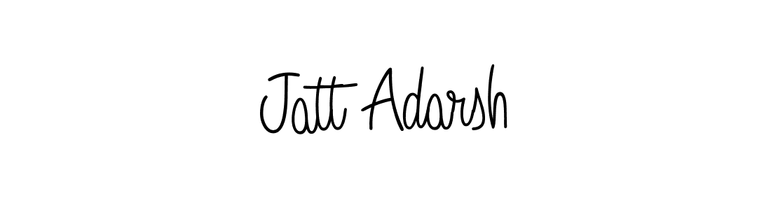 Make a beautiful signature design for name Jatt Adarsh. With this signature (Angelique-Rose-font-FFP) style, you can create a handwritten signature for free. Jatt Adarsh signature style 5 images and pictures png