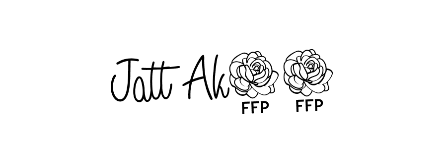 You should practise on your own different ways (Angelique-Rose-font-FFP) to write your name (Jatt Ak47) in signature. don't let someone else do it for you. Jatt Ak47 signature style 5 images and pictures png