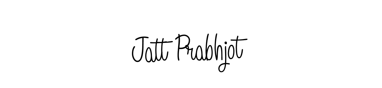 Jatt Prabhjot stylish signature style. Best Handwritten Sign (Angelique-Rose-font-FFP) for my name. Handwritten Signature Collection Ideas for my name Jatt Prabhjot. Jatt Prabhjot signature style 5 images and pictures png