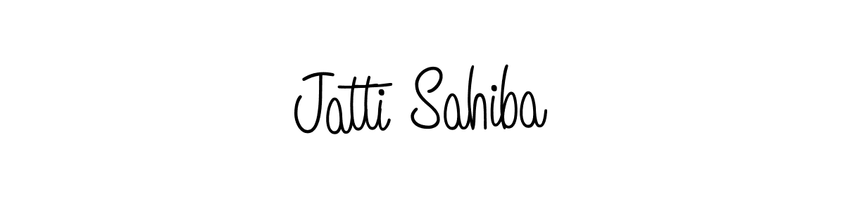 Make a beautiful signature design for name Jatti Sahiba. With this signature (Angelique-Rose-font-FFP) style, you can create a handwritten signature for free. Jatti Sahiba signature style 5 images and pictures png