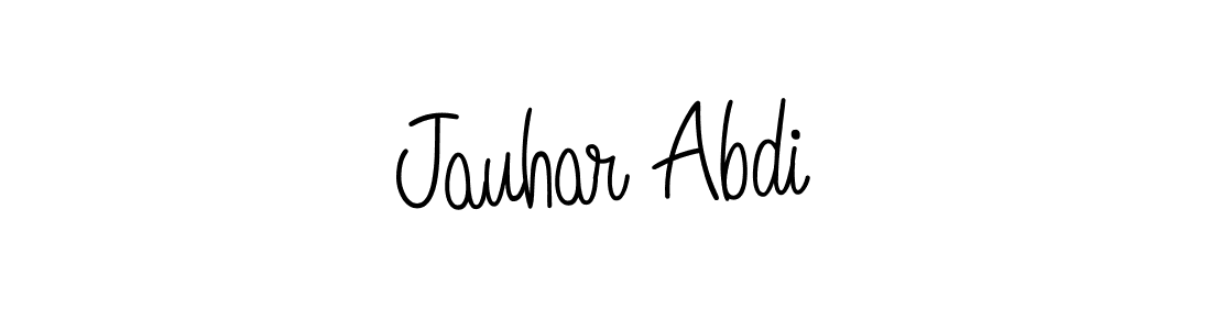 How to make Jauhar Abdi name signature. Use Angelique-Rose-font-FFP style for creating short signs online. This is the latest handwritten sign. Jauhar Abdi signature style 5 images and pictures png
