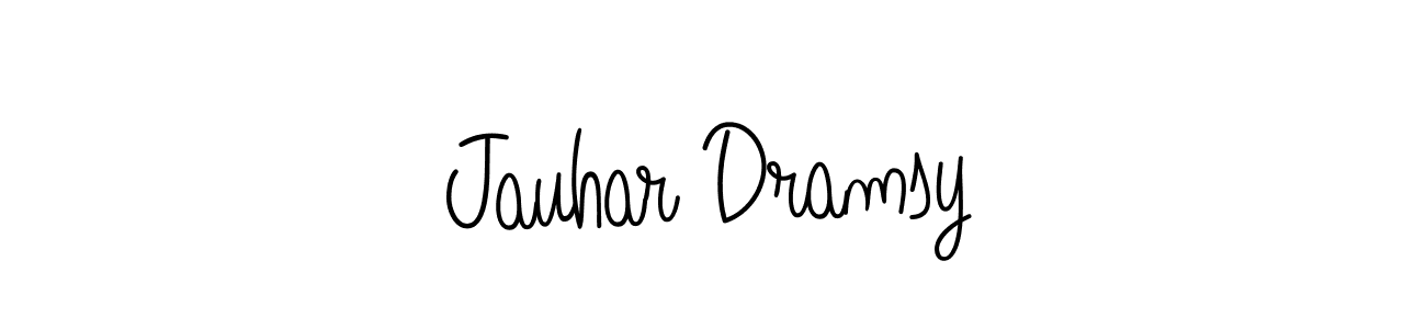 Design your own signature with our free online signature maker. With this signature software, you can create a handwritten (Angelique-Rose-font-FFP) signature for name Jauhar Dramsy. Jauhar Dramsy signature style 5 images and pictures png
